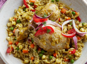 Receta de Arroz con pollo peruano de Bill