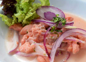 Receta de Ceviche de salmón peruano